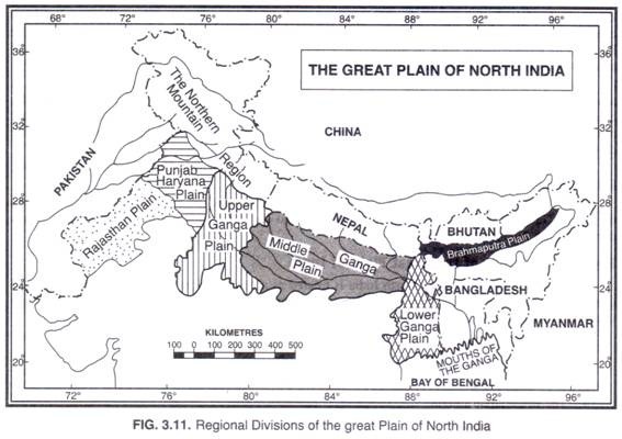 Regional Divisions of the Great Plain of North India