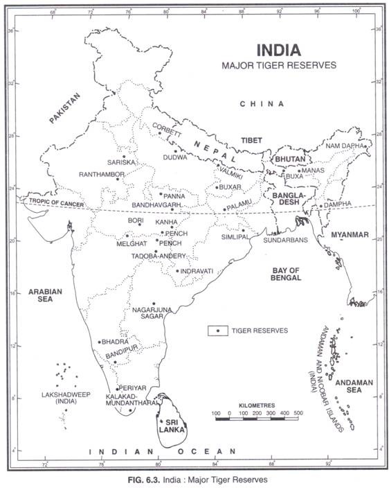 India: Major Tiger Reserves