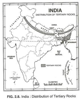 India: Distribution of Tertiary Rocks